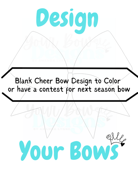 AL Blank Cheer Bow Coloring Page